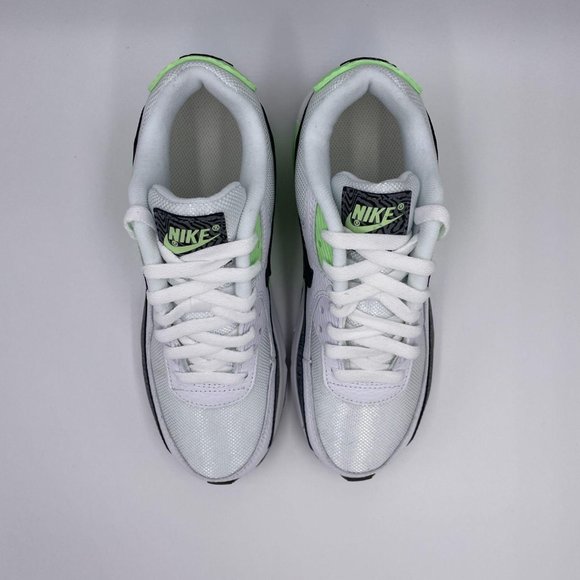Nike Air Max 90 White / Black /Green Womens Shoes - Picture 5 of 8